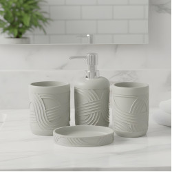 Ceramic Bathroom Set - 4 Pcs